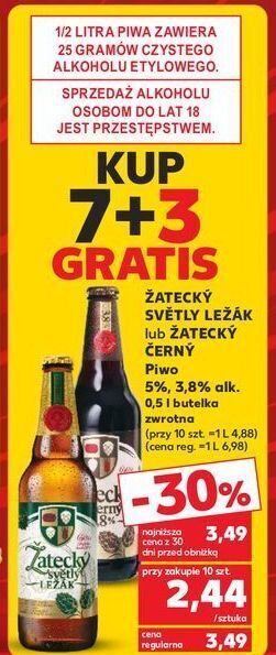 Kaufland Piwo zatecky cerny oferta