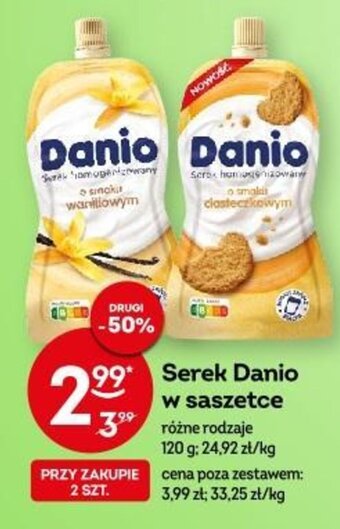 Żabka Serek Danio w saszetce 120 g oferta