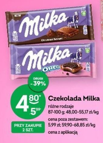 Żabka Czekolada Milka 87-100 g oferta