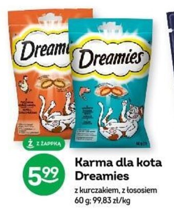 Żabka Karma dla kota Dreamies 60 g oferta