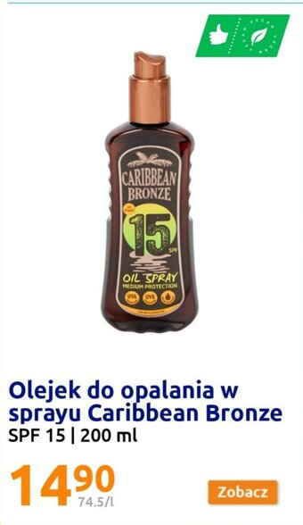 Action Olejek do opalania w sprayu Caribbean Bronze SPF 15 | 200 ml oferta