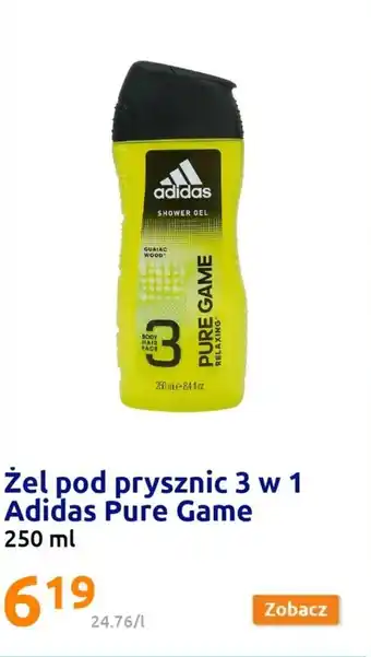 Action Żel pod prysznic 3 w 1 Adidas Pure Game 250 ml oferta