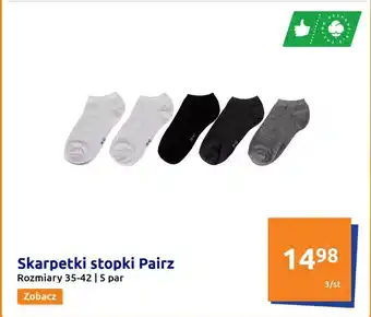 Action Skarpetki stopki Pairz Rozmiary 35-42 | 5 par oferta