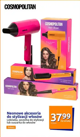 Action Neonowe akcesoria do stylizacji włosów Lokówka, szczotka do stylizacji lub suszarka do włosów oferta