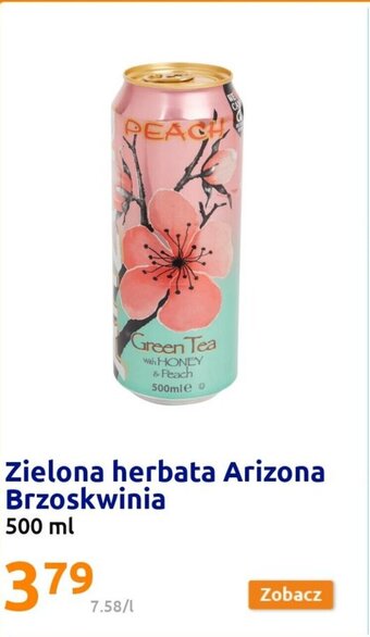 Action Zielona herbata Arizona Brzoskwinia 500 ml oferta
