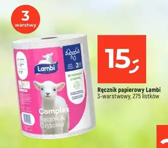 Dealz Ręcznik papierowy Lambi 3-warstwowy, 275 listków oferta