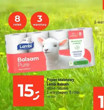 Dealz Papier toaletowy Lambi Balsam, 3-warstwowy, 8 rolek oferta
