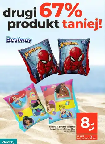 Dealz Rękawki do pływania na licencji Disney Princess lub Spider-Man oferta