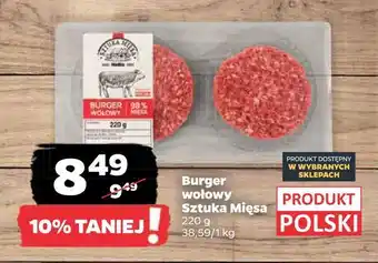 Netto Burger wołowy sztuka mięsa oferta