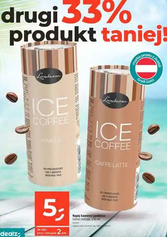 Dealz Kawa mrożona vanilla landessa ice coffee oferta