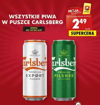 Biedronka WSZYSTKIE PIWA W PUSZCE CARLSBERG oferta