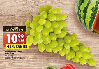 Biedronka Winogrono jasne 1kg oferta