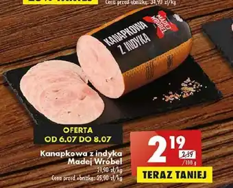Biedronka Kanapkowa z indyka Madej Wróbel 100g oferta