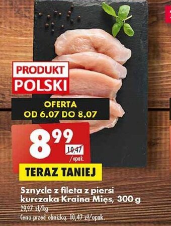 Biedronka Sznycle z fileta z piersi kurczaka Kraina Mięs, 300 g oferta