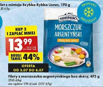 Biedronka Filety z morszczuka argentyńskiego bez skóry, 475 g oferta