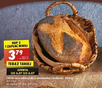 Biedronka Chleb nowodworski z maslanką i makiem, 450 g oferta