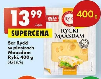 Biedronka Ser Rycki w plastrach Maasdam Ryki, 400 g oferta