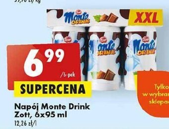 Biedronka Napój Monte Drink Zott, 6x95 ml oferta
