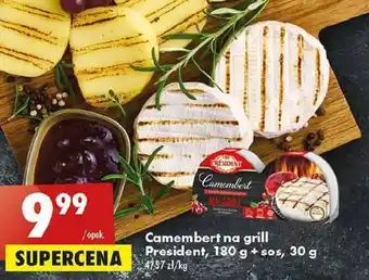 Biedronka Camembert na grill President, 180 g + sos, 30 g oferta