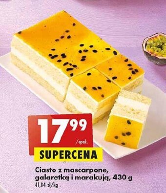 Biedronka Ciasto z mascarpone, galaretką i marakują, 430 g oferta