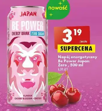 Biedronka Napój energetyczny Be Power Japan Zero, 500 ml oferta