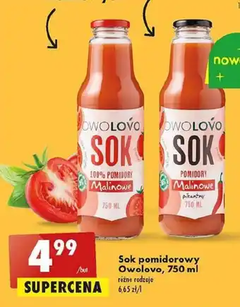 Biedronka Sok pomidorowy Owolovo, 750 ml oferta