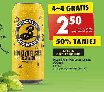 Piwo Brooklyn Crisp Lager, 500ml