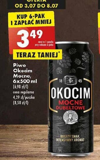 Biedronka Piwo Okocim Mocne, 6x500 ml oferta