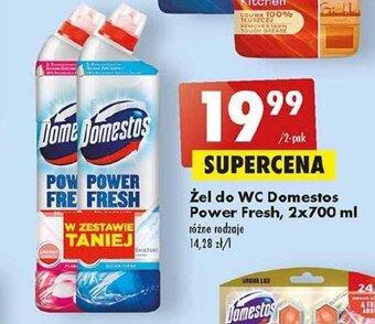 Biedronka Żel do WC Domestos Power Fresh, 2x700 ml oferta