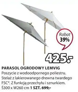 JYSK Parasol ogrodowy lemvig oferta