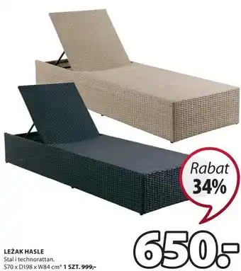 JYSK Leżak hasle oferta