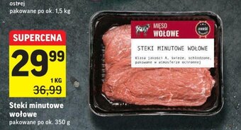 Intermarche Steki minutowe wołowe 1kg oferta