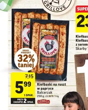 Intermarche Kiełbaski na ruszt w papryce 250g oferta