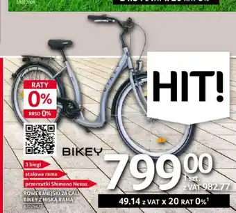 Selgros ROWER MIEJSKI 28 CALI BIKEY Z NISKĄ RAMĄ oferta