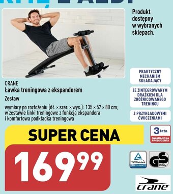 ALDI CRANE Ławka treningowa z ekspanderem oferta