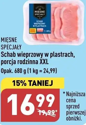 ALDI MIESNE SPECIALY Schab wieprzowy w plastrach, 680g oferta