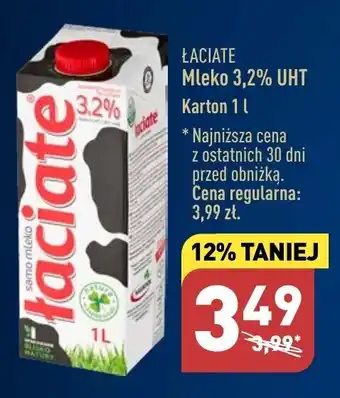 ALDI ŁACIATE Mleko 3,2% UHT 1l oferta