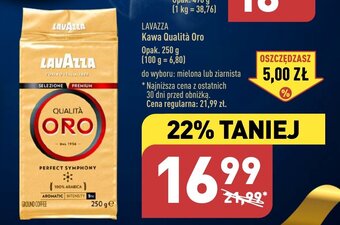ALDI LAVAZZA Kawa Qualità Oro 250g oferta