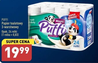 ALDI PUFFI Papier toaletowy 3-warstwowy 24 rolki oferta