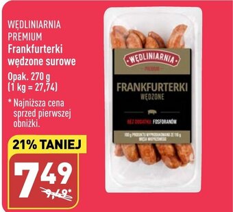ALDI Frankfurterki wędzone surowe 270 g oferta
