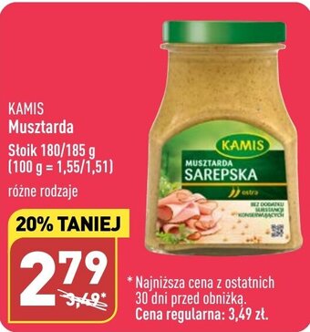 ALDI KAMIS Musztarda 180/185 g oferta