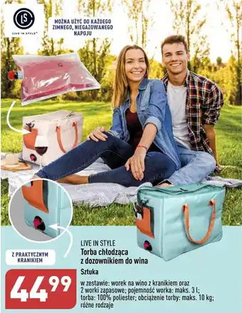 ALDI LIVE IN STYLE Torba chłodząca z dozownikiem do wina oferta