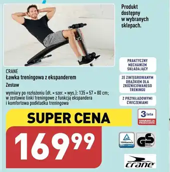 ALDI CRANE Ławka treningowa z ekspanderem oferta