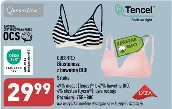 ALDI QUEENTEX Biustonosz z bawełną BIO Sztuka oferta