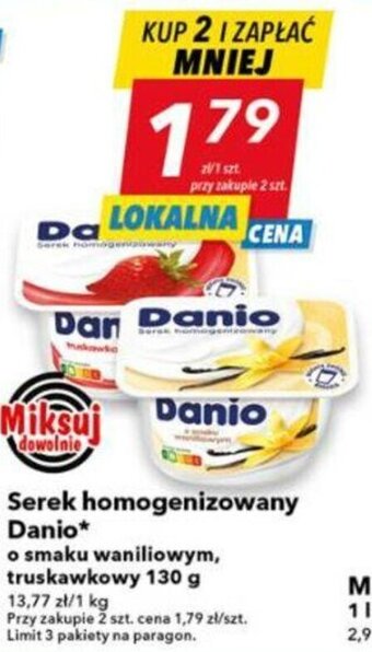 Lewiatan Serek homogenizowany Danio 130 g oferta
