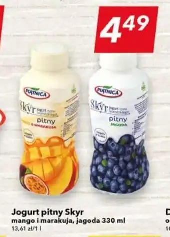 Lewiatan Jogurt pitny Skyr mango i marakuja, jagoda 330 ml oferta
