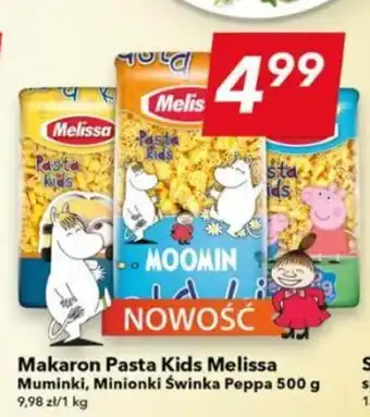 Lewiatan Makaron Pasta Kids Melissa Muminki, Minionki Świnka Peppa 500 g oferta
