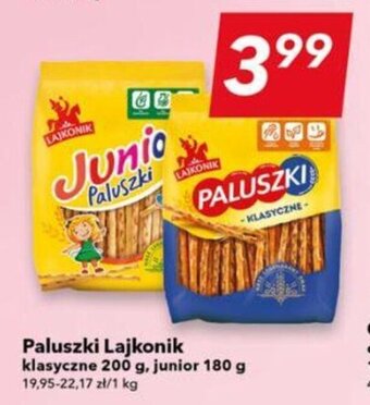 Lewiatan Paluszki Lajkonik klasyczne 200 g, junior 180 g oferta