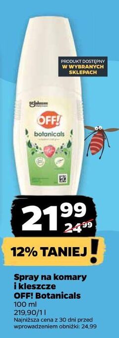 Netto Spray przeciw komarom off! botanicals oferta