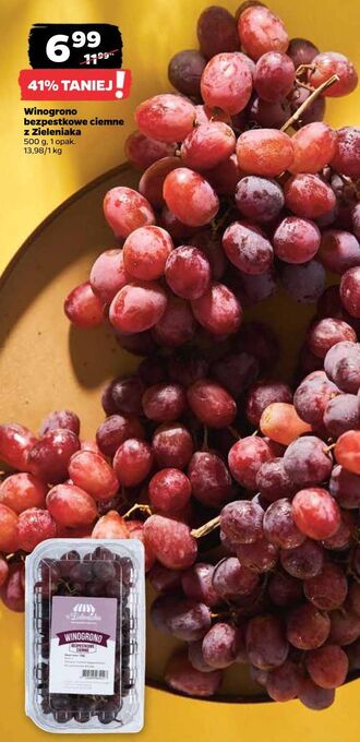 Netto Winogrona ciemne bezpestkowe z zieleniaka netto oferta